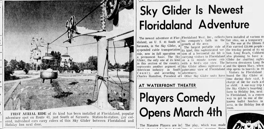 Floridaland - Feb 26 1969 Sky Glider (newer photo)